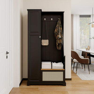 Arbre d'entrée pour vestibule avec banc et armoire de rangement