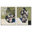 Noir Vase Set High-Gloss Frameless Acrylic Glass Wall Art Floral & Botanical Print by Oliver Gal, Ready to Hang, 16 x 20-616703116-724940597