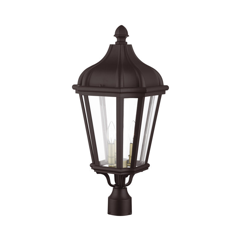 Tête de lanterne câblée à 1 lumière de 25,25 po Anguel, Bronze