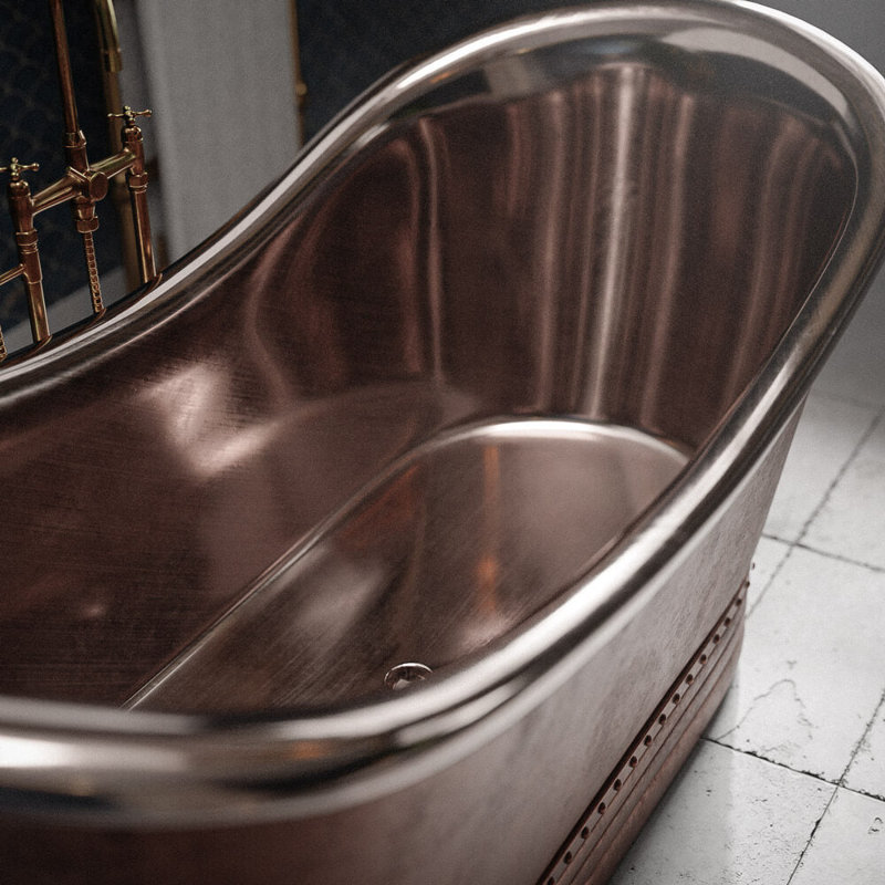 1780mm x 790mm Freestanding Copper Bathtub