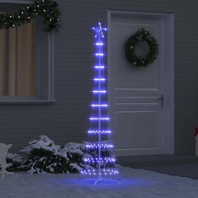  LED Christmas Tree 51 x 51 x 190 cm Metal, Blue