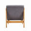 Fauteuil d'appoint Fluffy avec structure en bois massif naturel-1029411589