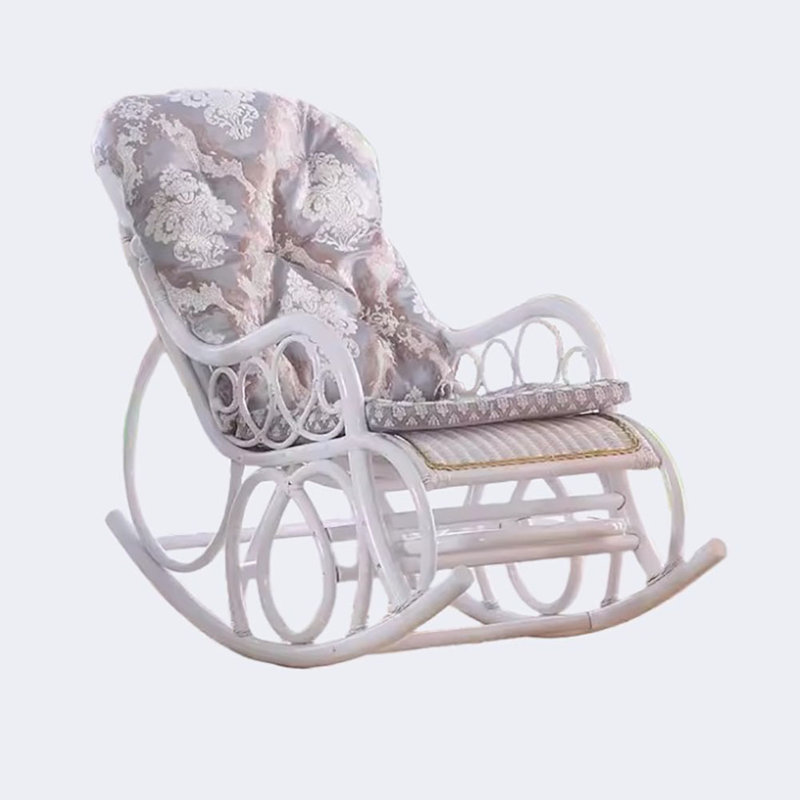 Chaise berçante blanche