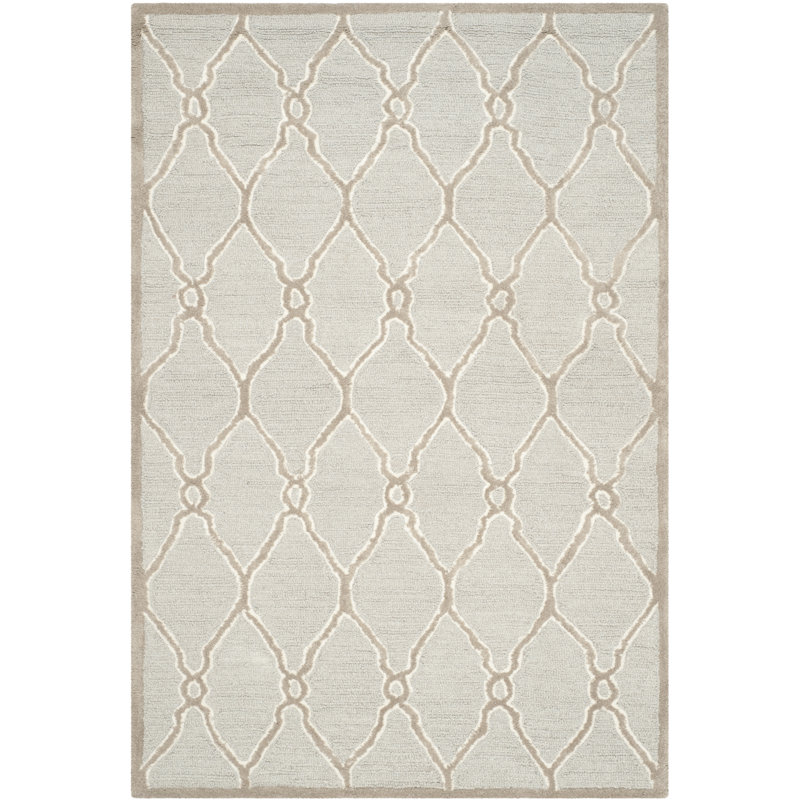Albatross Geometric Wool Hand Woven Area Rug, Rectangle 152 x 244 cm
