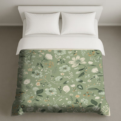 Green Floral Pattern Duvet Covers