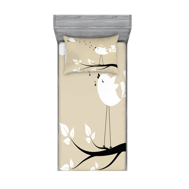 Microfiber Sheet Set, Twin Sheet Set with Fitted Sheet