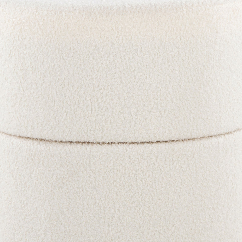 Repose-pieds pivotant Spin en polyester crème