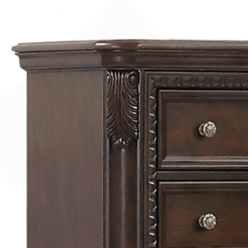 Commode 5 tiroirs en acajou traditionnel