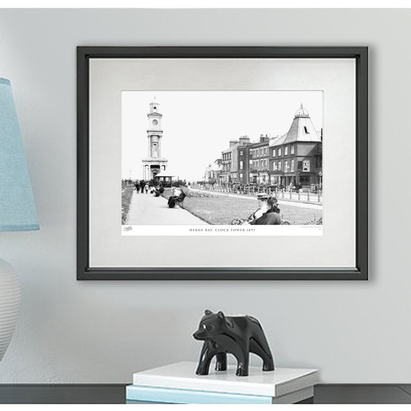 Herne Bay, Clock Tower 1897 by Francis Frith - Single Picture Frame Print, 28cm H x 36cm W x 2.3cm D