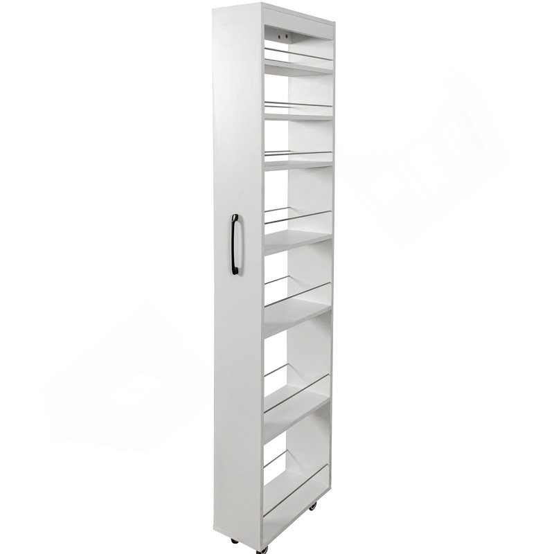 Étagère ouverte 7 côtés à 7 niveaux avec rangement coulissant et multi-fonctions pour la cuisine, le salon et les espaces étroits