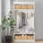 Rectangular Natural Water Hyacinth Hand Woven Rattan Wicker Storage Basket Set with Iron Wire Frame-523157273