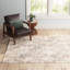 Tapis géométrique ivoire / orange tissé à la main à motif géométrique-396645248