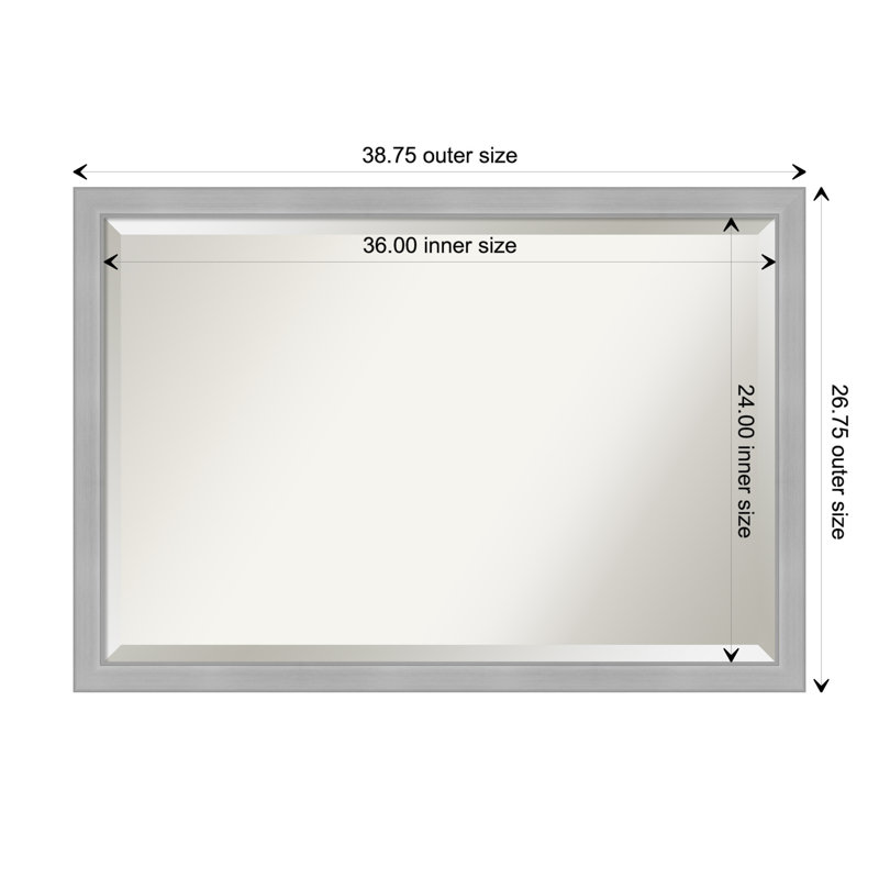 ShipstStour Flat Wall Mirror, 27" x 39"