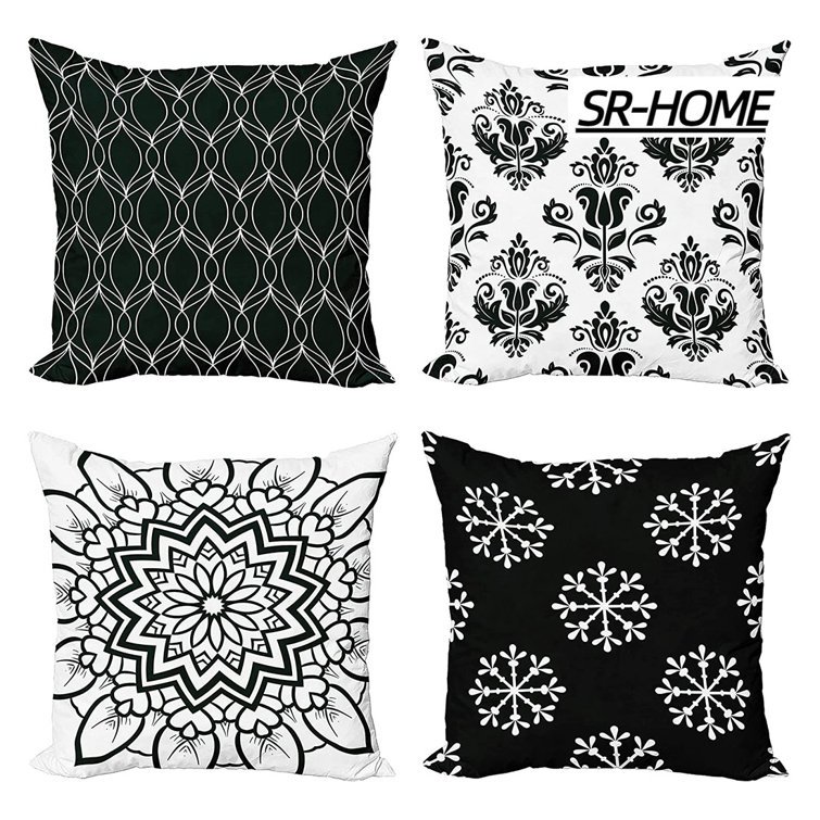 SR-HOME Decorative Throw Pillow Covers Cushion Cases, Set Of 4