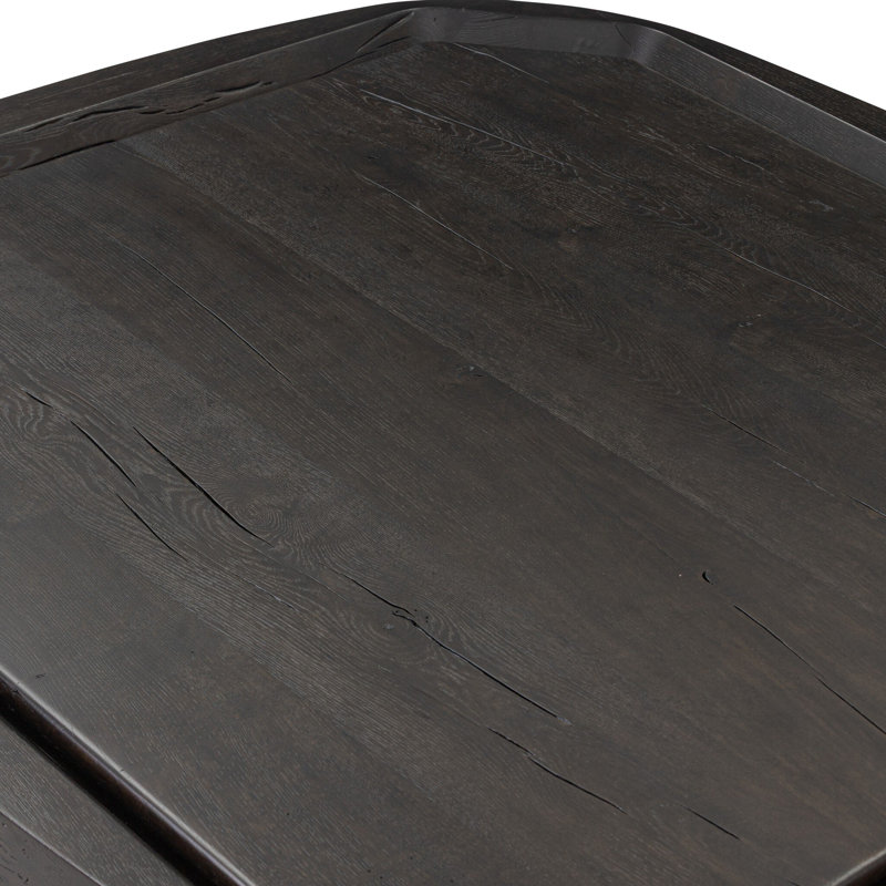 Leandro Coffee Table-Natural Reclaimed French Oak, Dark Espresso Reclaimed French Oak