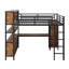 Lit mezzanine peu encombrant avec placard intégré, bureau d'étude et cubes d'organisation-1883592920