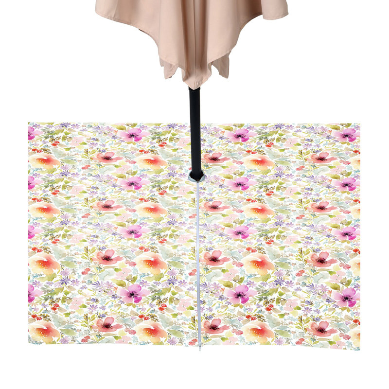 Botanical Garden Dogwood Outdoor Water Repellent Tablecloth, 120" x 60"