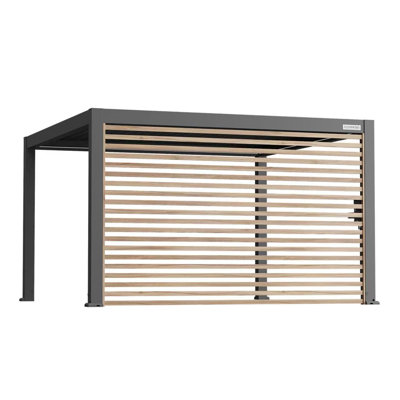 Flexpatio 13' Wide Wood-Grain Slat Walls