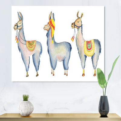 " Cute Llama Cartoon Set "
