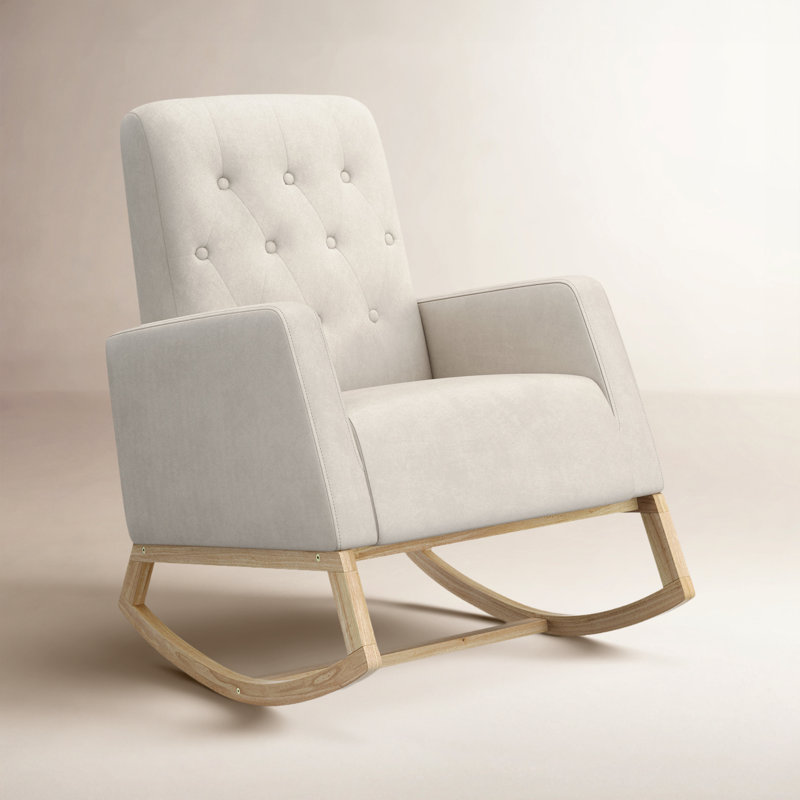 Chaise berçante Northern Lights, Mélange de polyester ivoire, Naturel