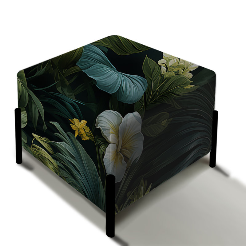 Collage tropical tropical avec feuillage d'hibiscus