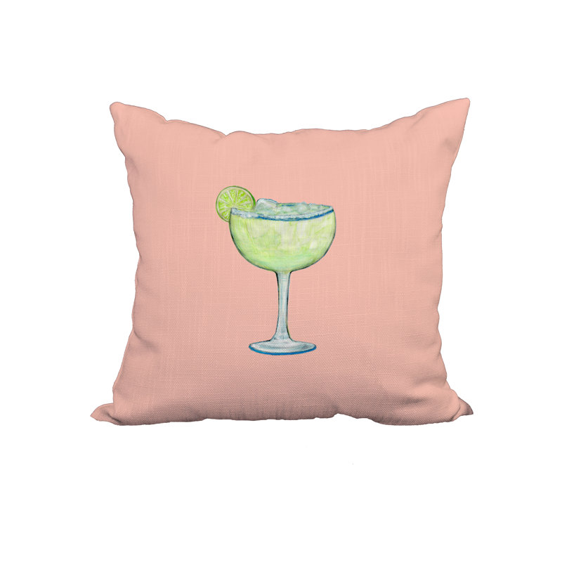 Housse de coussin en coton Margarita, 18 po x 18 po, Corail