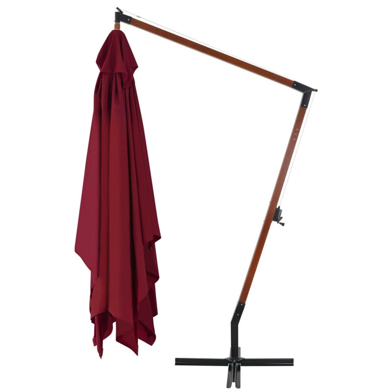 Harmoni 400cm X 300cm Rectangular Cantilever Parasol, Red