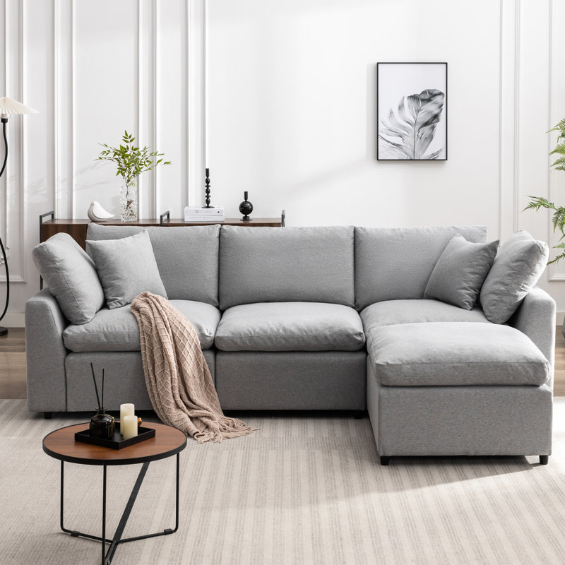 Canapé modulaire avec coussins en plumes Ustyle