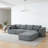 Modern Modular Sectional Sofa with Zero Assembly