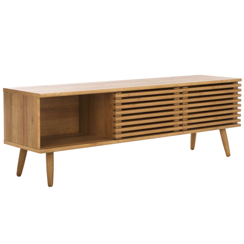 Jaroslaw 59'' W Storage TV Stand, Rustic Oak