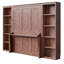 Lit escamotable avec bureau, bibliothèque et supports de rangement multiples pour une utilisation compacte et multifonctionnelle-234788533