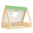 Twin House Floor Bed With Tent & LED,  Solid Wood Teepee  Montessori Bed-1931605305-1931605306
