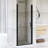 30"W X 72" H Pivot Semi-Frameless Shower Door in Matte Black Finish-112343071