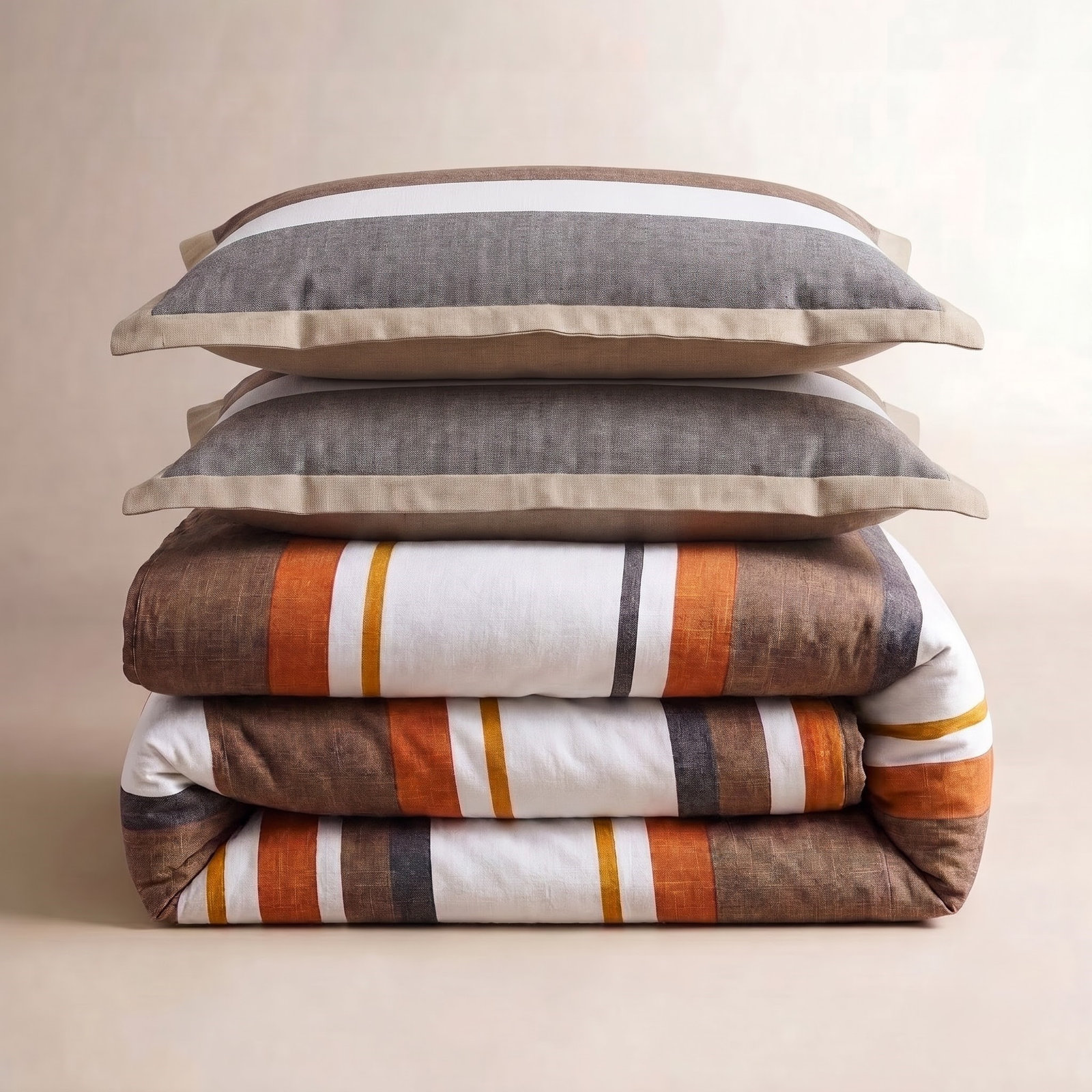 Aria Linen Duvet Cover Set, Queen Duvet Cover + 2 Standard Shams
