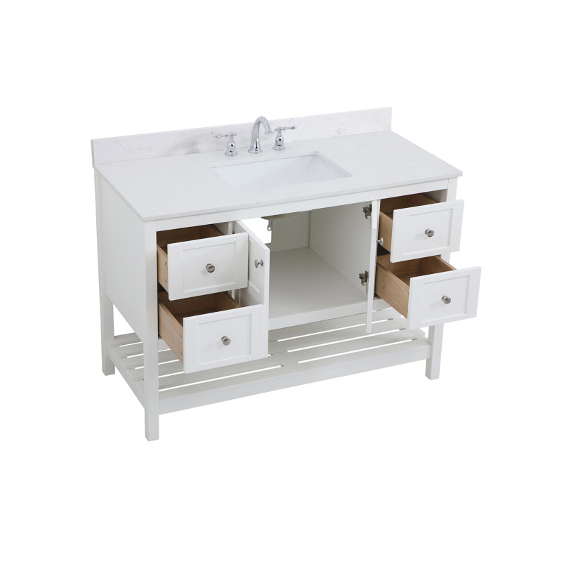 Ensemble de meuble-lavabo simple 48 po Krish, Blanc