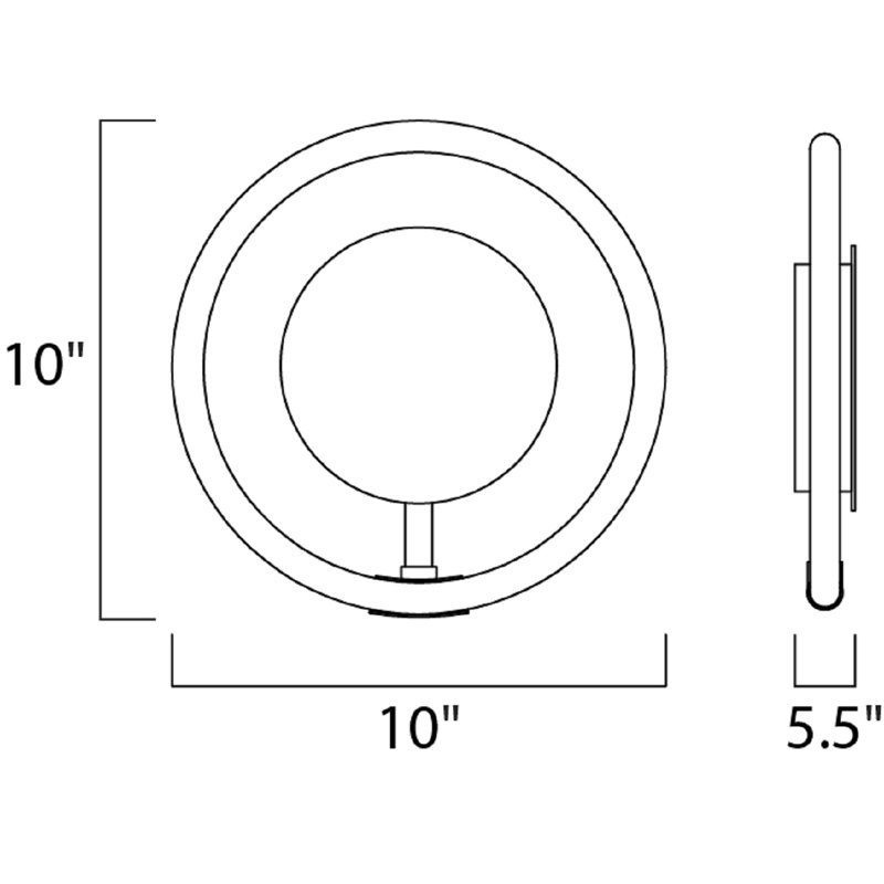 Edford Aluminum LED Flush Mounted Sconce