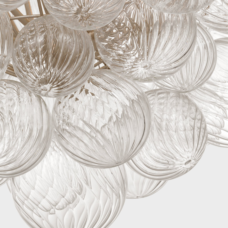 Talia 15 - Light Chandelier, Burnished Silver Leaf