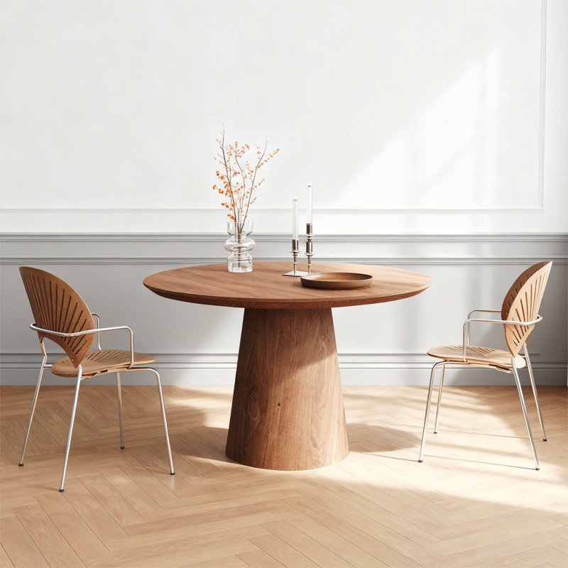 Table de salle à manger ronde, Noyer