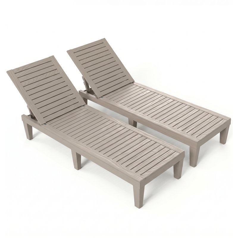 Méridiennes inclinables, ensemble de 2, Gris