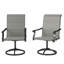 Chaise d'extérieur grise, ensemble de 2 chaises pivotantes, chaise-400010807