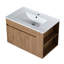 Meuble-lavabo de 30 pouces avec lavabo en céramique blanche et tablette réglable