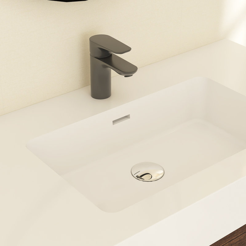 Meuble-lavabo simple Reniel, Blanc, Noyer, 36"