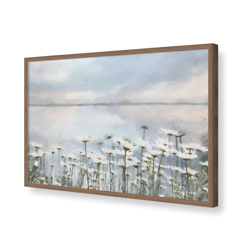 «Daisy Sunset» par Lori Deiter, reproduction d'art, Brun, L 18 po x H 12 po, Impression encadrée