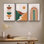 "Modern Geometric", impression sur toile encadrée 3 pièces pour salon