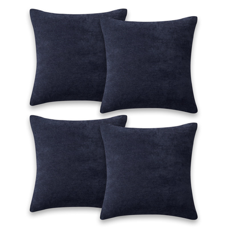 Striped Square Cushion Pad, Navy