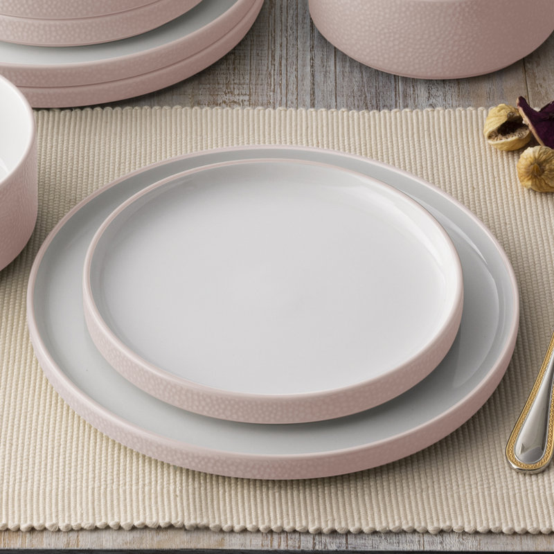 Noritake Colortex Stone Stax Dinner Plates, 9-3/4", Blush