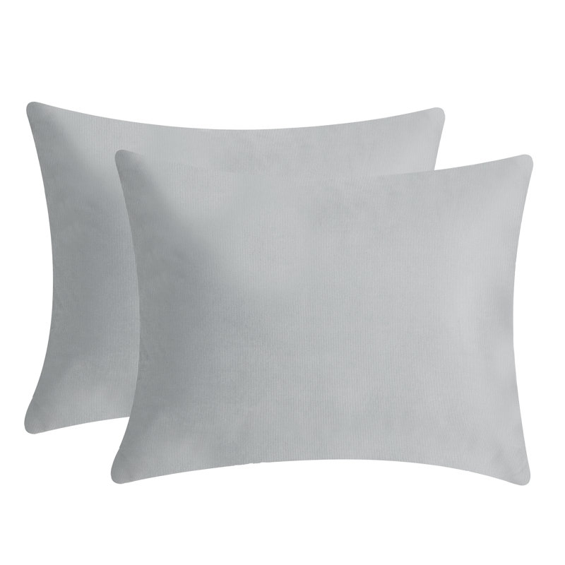 Ensemble de housse de couette en microfibre Valletta, Housse de couette pour grand lit et 2 taies décor, Argenté