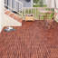 30 tuiles de terrasse imbriquées à motif rayé, plancher en bois franc d'acacia carré 12 po x 12 po pour patio, banc, bord de piscine, ...-124837104-124837101