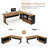 Forris L-Shaped Metal Base Executive Desk
