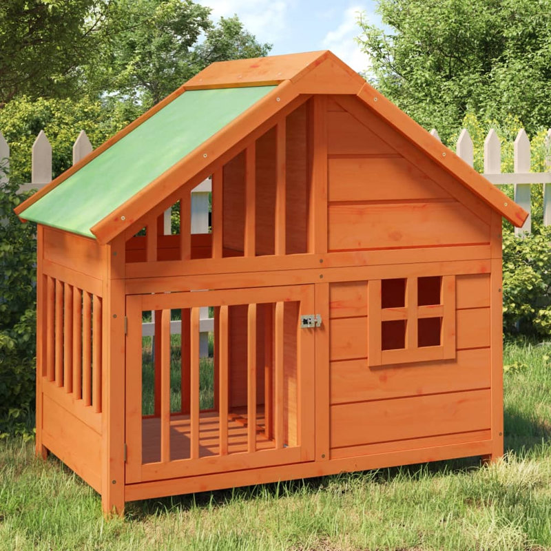 Glenloft Wood Dog House, Brown